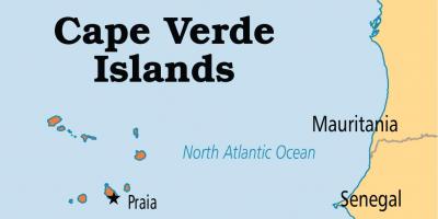 도 지도 보여주는 Cape Verde islands