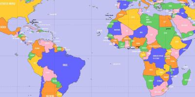케이프 베르데에 위치하는 세계 지도